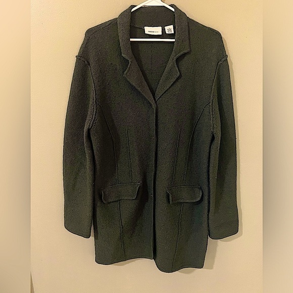 Parisian made in Australia 100 percent wool jacket double pocket deep green S